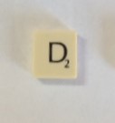 PARTS ONLY - Scrabble Original Board Game (Murfett Regency 1988 Version) - Letter D Tile Only