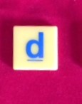 PARTS ONLY - Dora the Explorer My First Scrabble Board Game - (1) Letter D Only