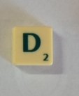 PARTS ONLY - Scrabble Original Board Game (Mattel 2000) - Letter D Tile Only