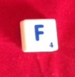 PARTS ONLY - Scrabble Board Game "Trickster" Version - Letter F Only