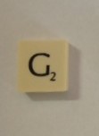 PARTS ONLY - Scrabble Original Board Game (Murfett Regency 1988 Version) - Letter G Tile Only