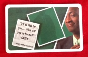 PARTS ONLY - Cluedo "Discover The Secrets" Board Game - (1) Mr Green Personality Card Only