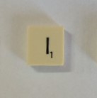 PARTS ONLY - Scrabble Original Board Game (Murfett Regency 1988 Version) - Letter I Tile Only