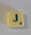 PARTS ONLY - Scrabble Original Board Game (Mattel 2000) - Letter J Tile Only