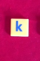 PARTS ONLY - Dora the Explorer My First Scrabble Board Game - (1) Letter K Only