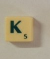 PARTS ONLY - Scrabble Original Board Game (Mattel 2000) - Letter K Tile Only