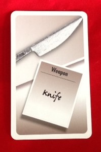 PARTS ONLY - Cluedo "Discover The Secrets" Board Game - (1) Knife Weapon Card Only