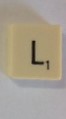 PARTS ONLY - Scrabble Original Board Game (Murfett Regency 1988 Version) - Letter L Tile Only