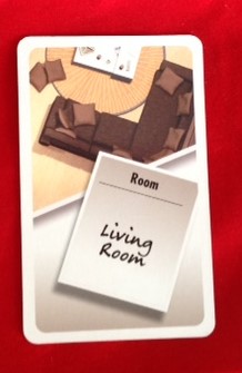 PARTS ONLY - Cluedo "Discover The Secrets" Board Game - (1) Living Room Card Only