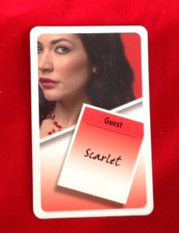 PARTS ONLY - Cluedo Board Game "Discover The Secrets" - (1) Miss Scarlet Suspect Card Only