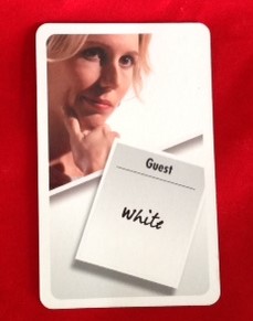 PARTS ONLY - Cluedo "Discover The Secrets" Board Game - (1) Mrs White Suspect Card Only