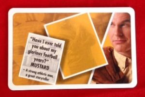 PARTS ONLY - Cluedo "Discover The Secrets" Board Game - (1) Colonel Mustard Personality Card Only
