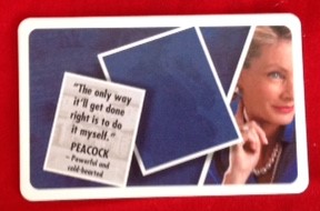 PARTS ONLY - Cluedo "Discover The Secrets" Board Game - (1) Mrs Peacock Personality Card Only
