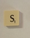 PARTS ONLY - Scrabble Original Board Game (Murfett Regency 1988 Version) - Letter S Tile Only