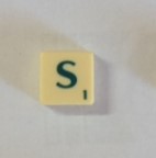 PARTS ONLY - Scrabble Original Board Game (Mattel 2000) Version  - Letter S Tile Only