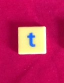 PARTS ONLY - Dora the Explorer My First Scrabble Board Game - (1) Letter T Only