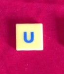 PARTS ONLY - Dora the Explorer My First Scrabble Board Game - (1) Letter U Only