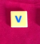 PARTS ONLY - Dora the Explorer My First Scrabble Board Game - (1) Letter V Only