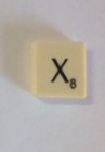 PARTS ONLY - Scrabble Original Board Game (Murfett Regency 1988 Version) - Letter X Tile Only