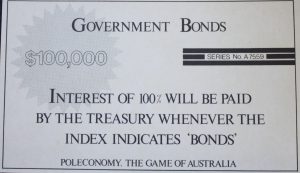 PARTS ONLY - Poleconomy Board Game - (1) Government Bond Card Only