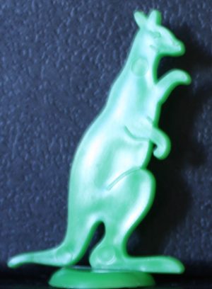 PARTS ONLY -Poleconomy Board Game - Green Plastic (5cm) Kangaroo Token