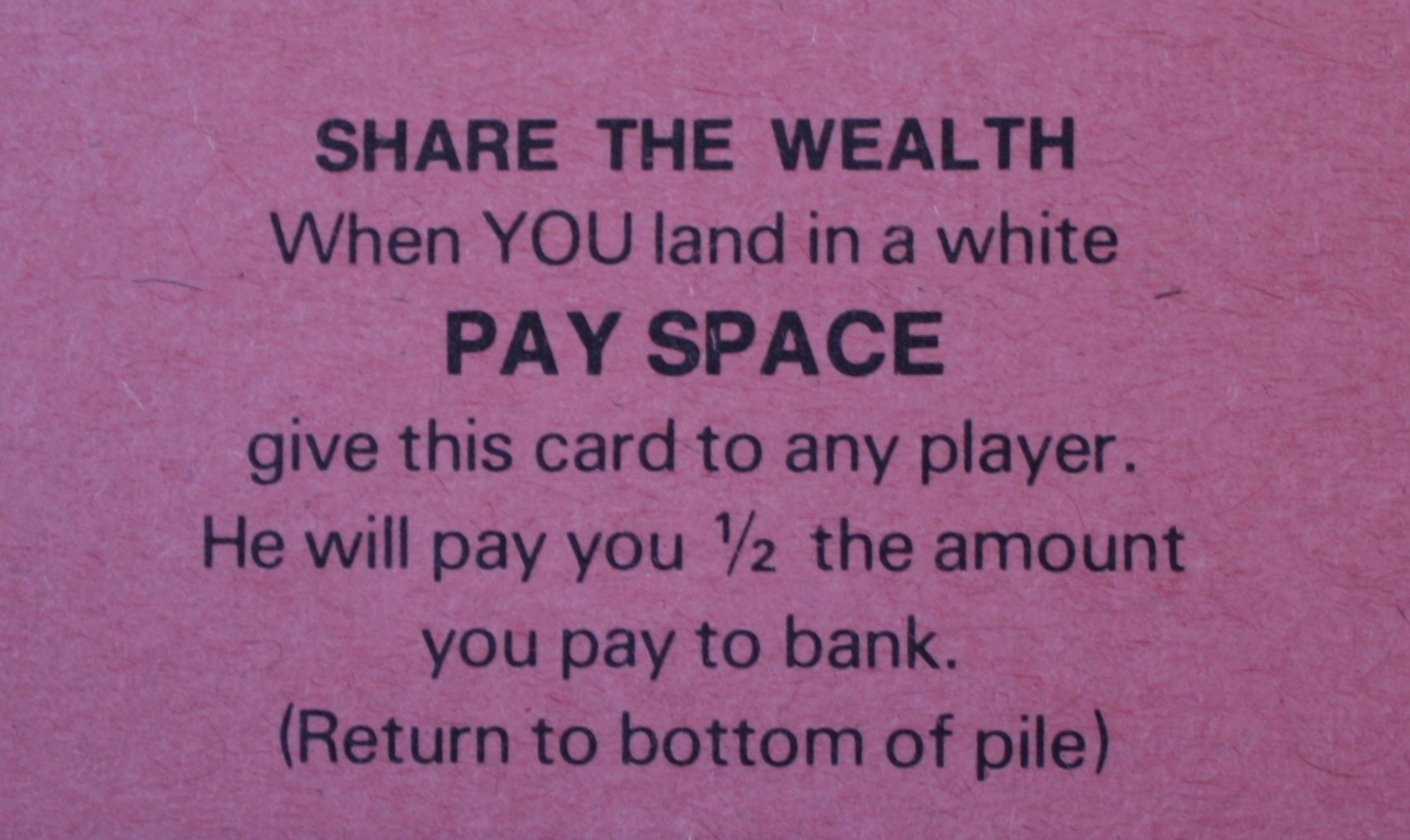 PARTS ONLY -The Game of Life Board Game 1976 New Zealand Version - (16) Share The Wealth Cards