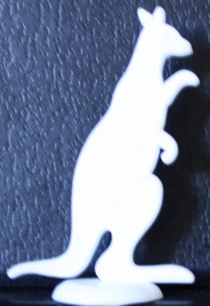 PARTS ONLY -Poleconomy Board Game - White Plastic (5cm) Kangaroo Token