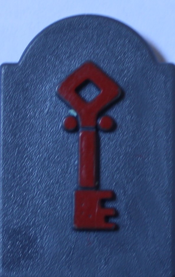 PARTS ONLY - Atmosfear "The Harbingers" Board Game - Red Plastic Keystone Only
