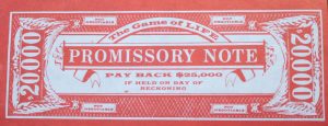 PARTS ONLY -The Game of Life Board Game 1976 New Zealand Version - (45) Pack of $20,000 Promissory Notes