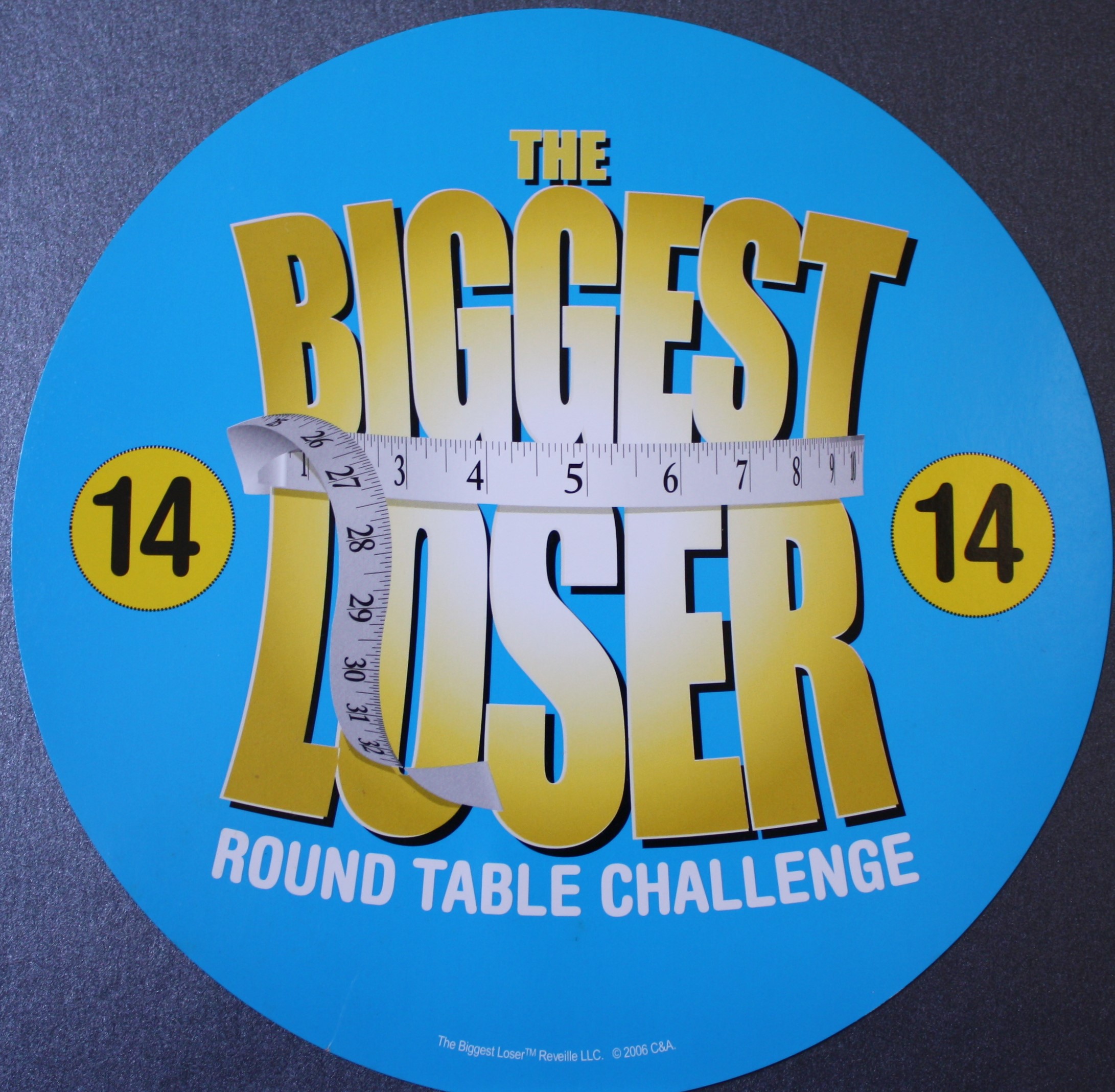 PARTS ONLY - The Biggest Loser Board Game - #14 Round Table Challenge Card