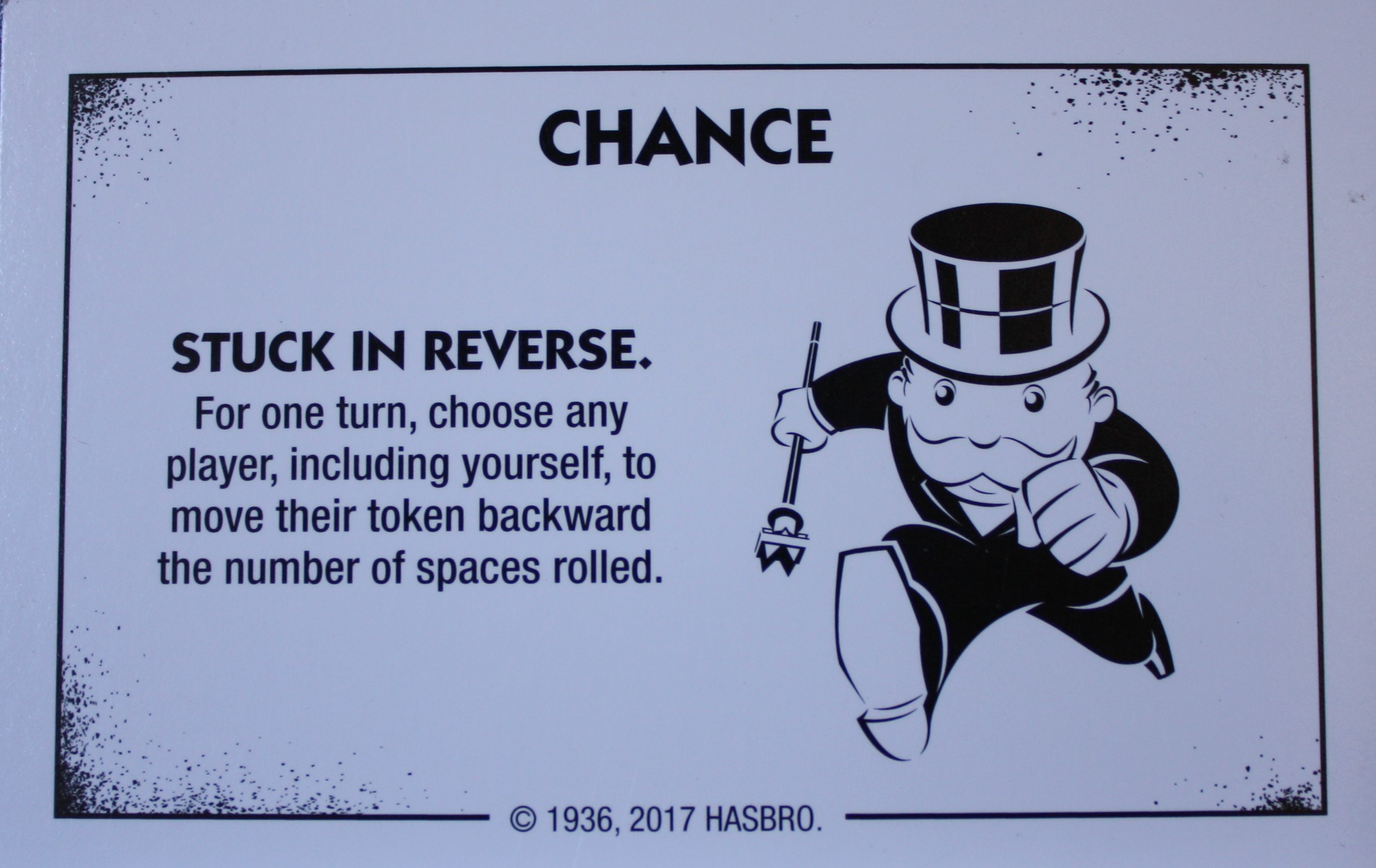 PARTS ONLY - Monopoly Board Game "Cheaters" Edition - (1) Chance Card #2 Only