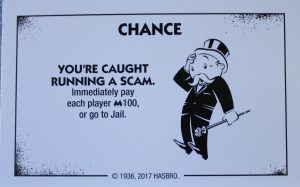 PARTS ONLY - Monopoly Board Game "Cheaters" Edition - (1) Chance Card #4 Only