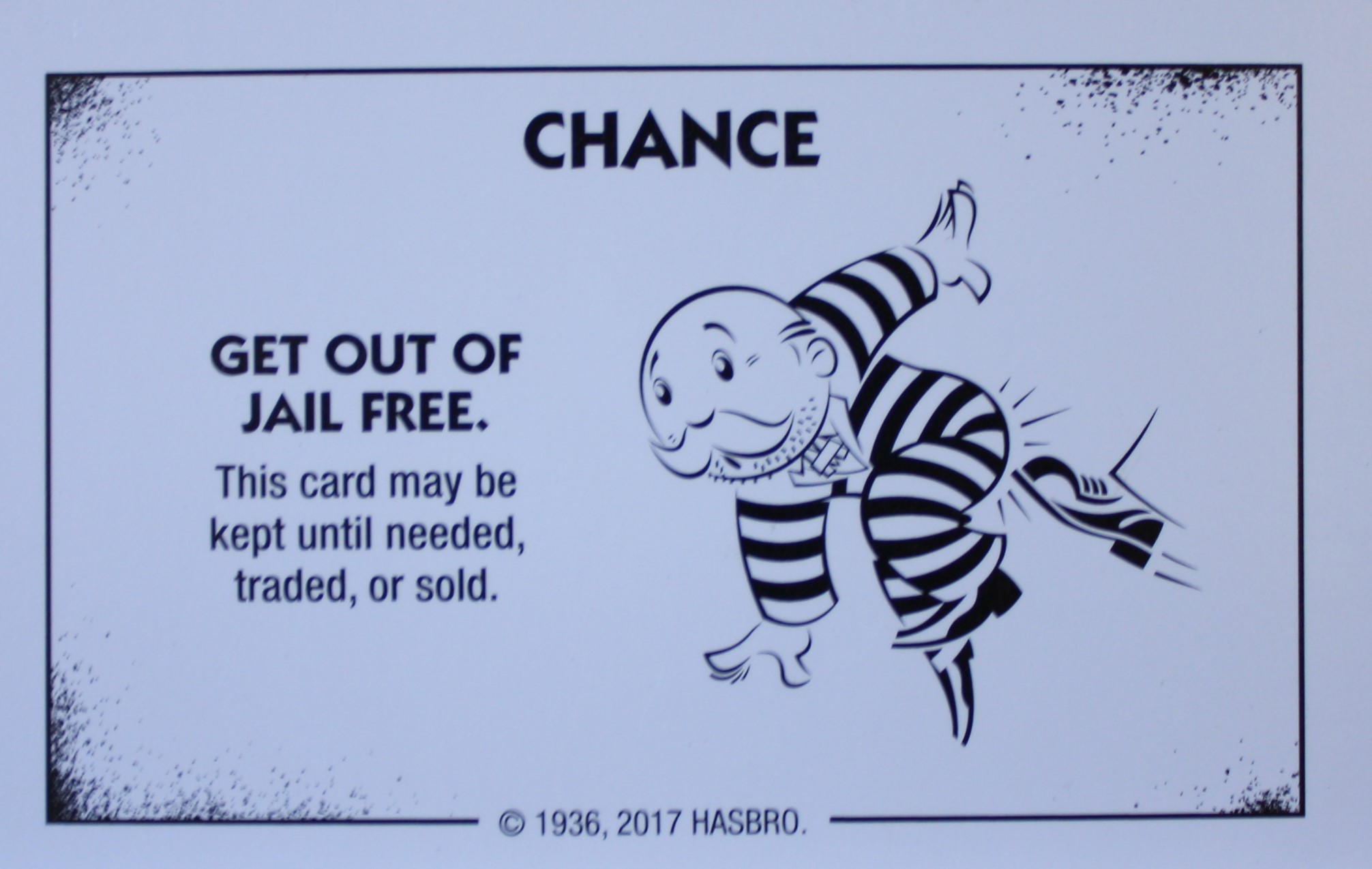 PARTS ONLY - Monopoly Board Game "Cheaters" Edition - (1) Chance Card #6 Only