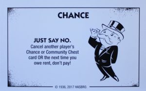 PARTS ONLY - Monopoly Board Game "Cheaters" Edition - (1) Chance Card #8 Only
