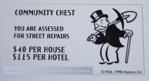 PARTS ONLY - Monopoly Board Game 2000 Millennium Tin Edition - #5 Community Chest Card Only