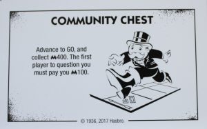 PARTS ONLY - Monopoly Board Game "Cheaters" Edition - (1) Community Chest Card #6 Only