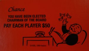 PARTS ONLY - Monopoly 2000 Millennium Board Game - #2 Chance Card Only