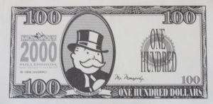 PARTS ONLY - Monopoly 2000 Millennium Board Game - (1) Pack (10) $100 Money Only