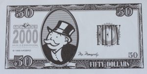 PARTS ONLY - Monopoly 2000 Millennium Board Game - (1) Pack (10) $50 Money Only