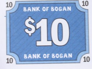 PARTS ONLY -Boganology Board Game Parts - (75) $10 Bogan Money Only