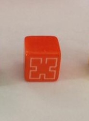 PARTS ONLY -Pictionary Board Game - (1) Orange Cube Only