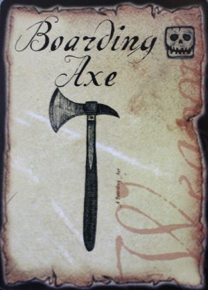 PARTS ONLY - Pirateology Board Game Parts - (1) "Boarding Axe" Card Only
