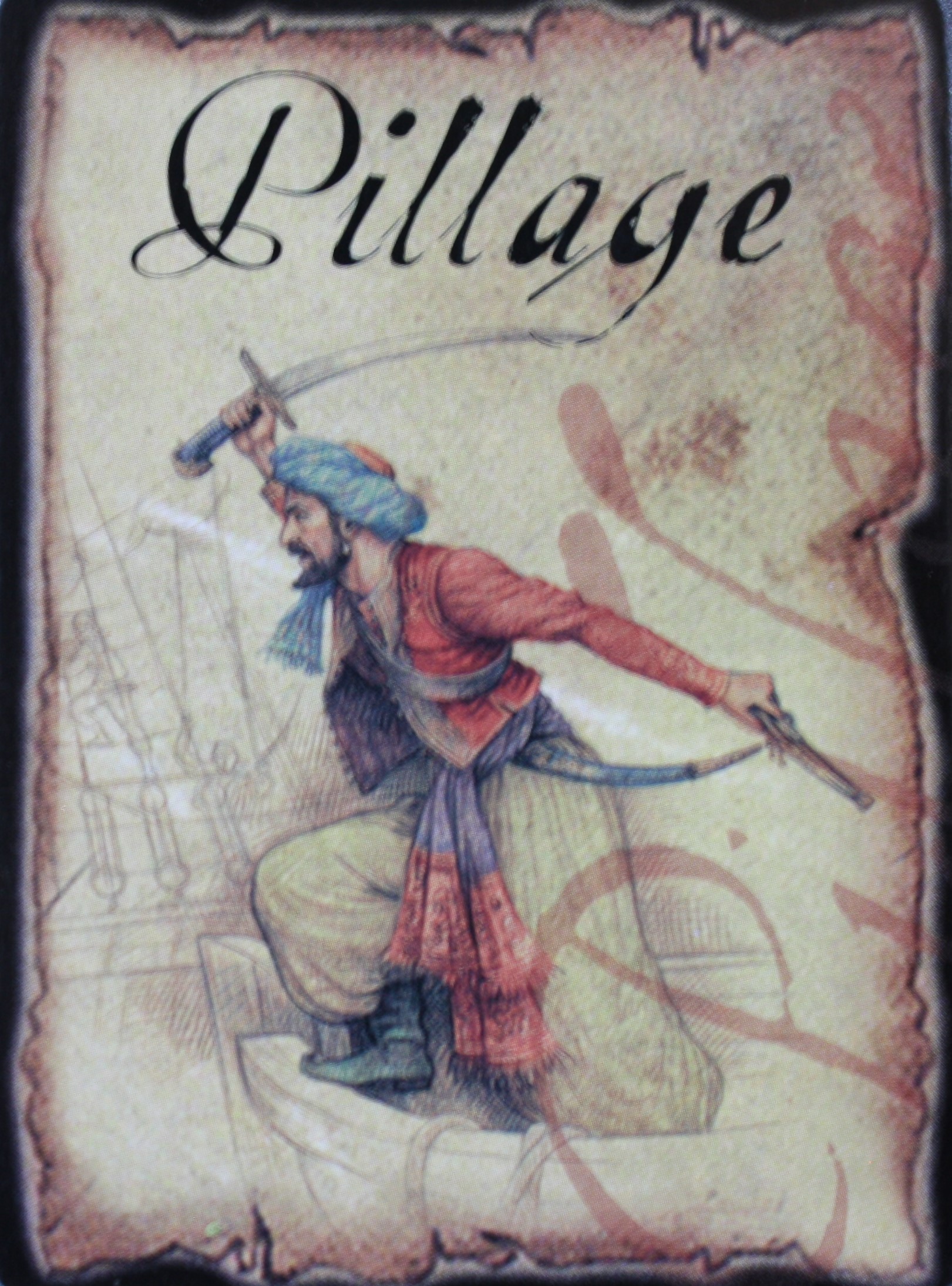 PARTS ONLY - Pirateology Board Game Parts - (1) "Pillage" Card Only