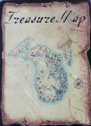 PARTS ONLY - Pirateology Board Game Parts - (1) "Treasure Map" Card Only