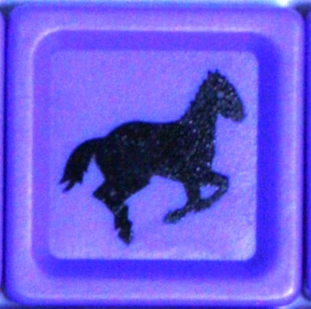 PARTS ONLY - Mandarin Board Game - (1) Purple Horse Tile Only