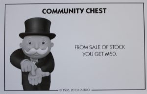 PARTS ONLY - Monopoly Board Game Hasbro 2013 Version - #5 Community Chest Card Only