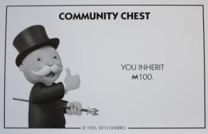 PARTS ONLY - Monopoly Board Game Hasbro 2013 Version - #13 Community Chest Card Only