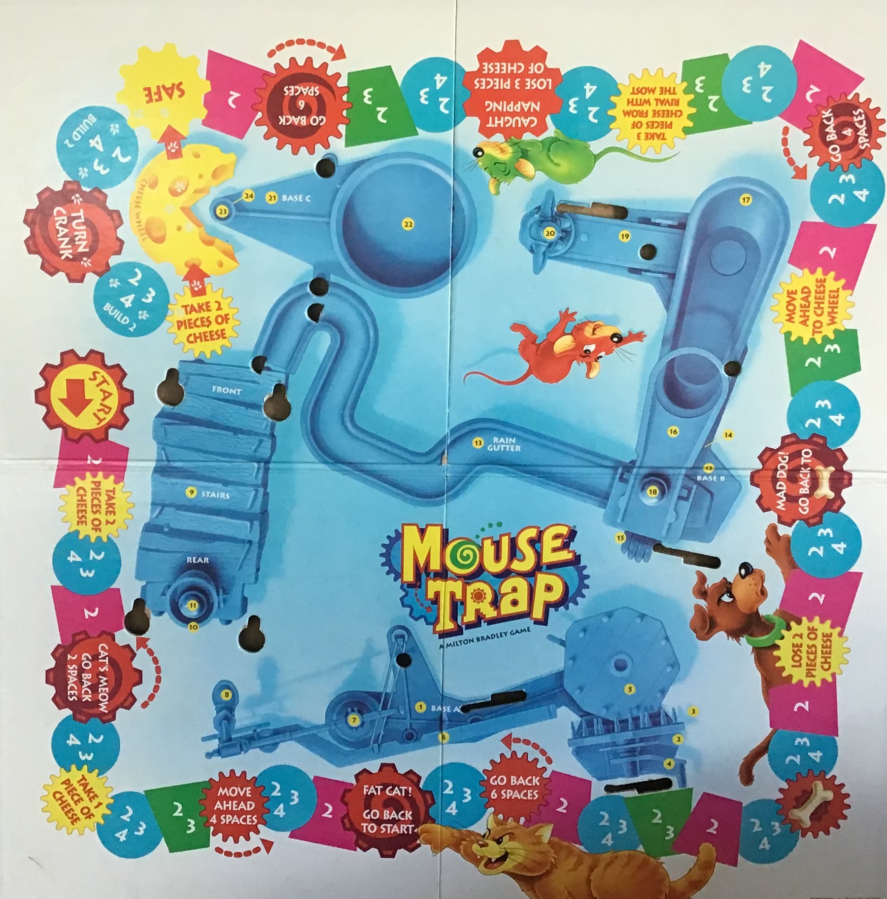 PARTS ONLY - Mousetrap Board Game 1999 Version - (1) Gameboard Only