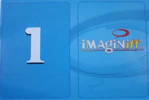 PARTS ONLY - Imaginiff Board Game - #1 Blue Voting Card Only