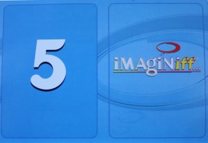 PARTS ONLY - Imaginiff Board Game - #5 Blue Voting Card Only